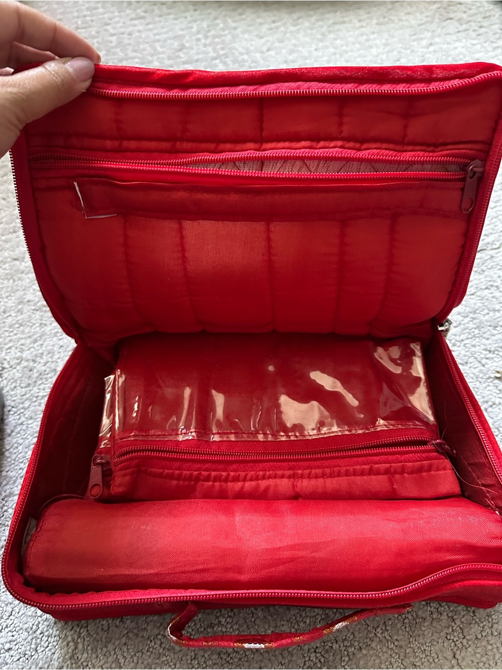 Red Women's Travel Organizer Bag